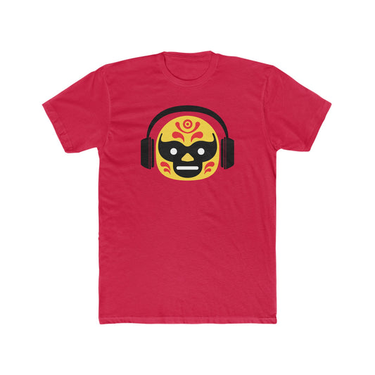 Yellow Mask Lucha Tee - Solid Red